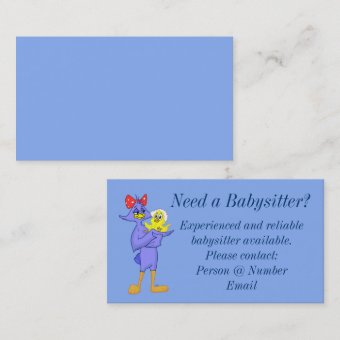 Babysitter Business Card | Zazzle