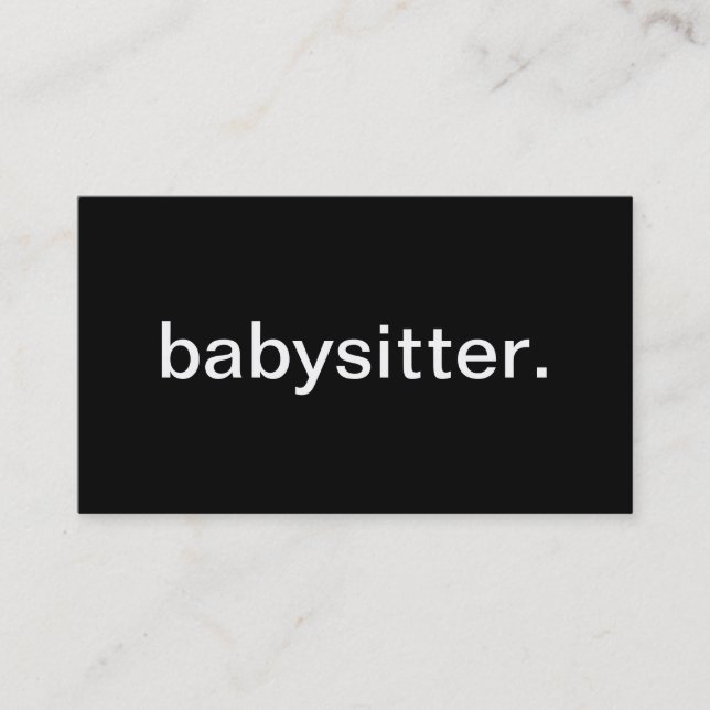 Babysitter Business Card (Front)