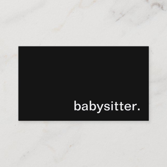 Babysitter Business Card (Front)