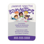 Babysitter Business Card Magnet at Zazzle