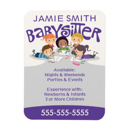 Babysitter Business Card Magnet