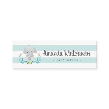 Babysitter business card with Elephant Babysitter business card with Elephant