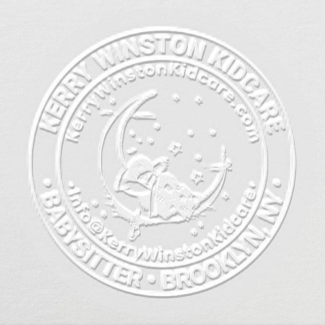 Babysitter Business Name Location URL Email Embosser (Design)