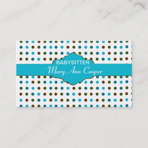 Babysitter  Day Care Business Cards