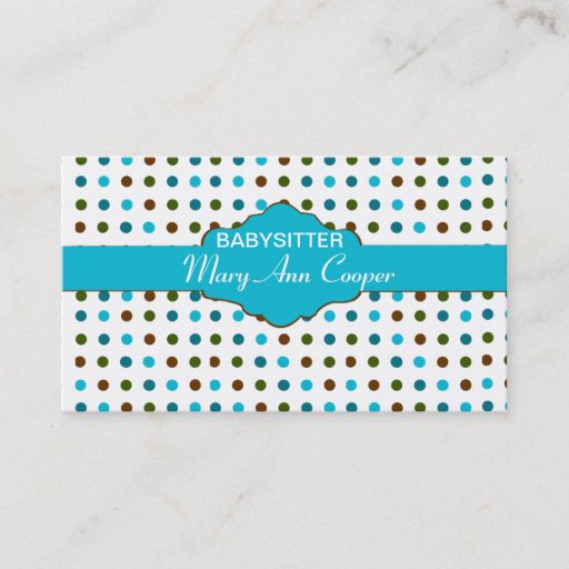 Customizable Babysitter  Day Care Business Cards