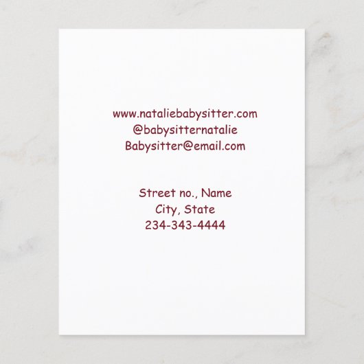 Babysitter child daycare nanny add name details q (Back)