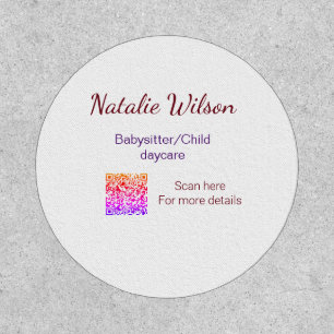 Babysitter child daycare nanny add name details q patch