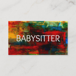 Babysitter Colorful Business Card