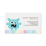 Babysitter Cute Cyan Monster Alien Business Card Babysitter Cute Cyan Monster Alien Business Card