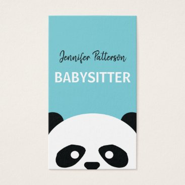 Babysitter Cute Panda Childcare Babysitting Business Card Babysitter Cute Panda Childcare Babysitting Business Card