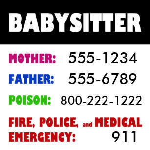 emergency numbers refrigerator magnets zazzle