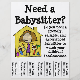 babysitter flyer examples