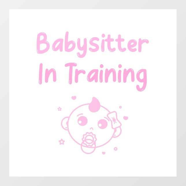Babysitter In Training Floor Decals (Front)