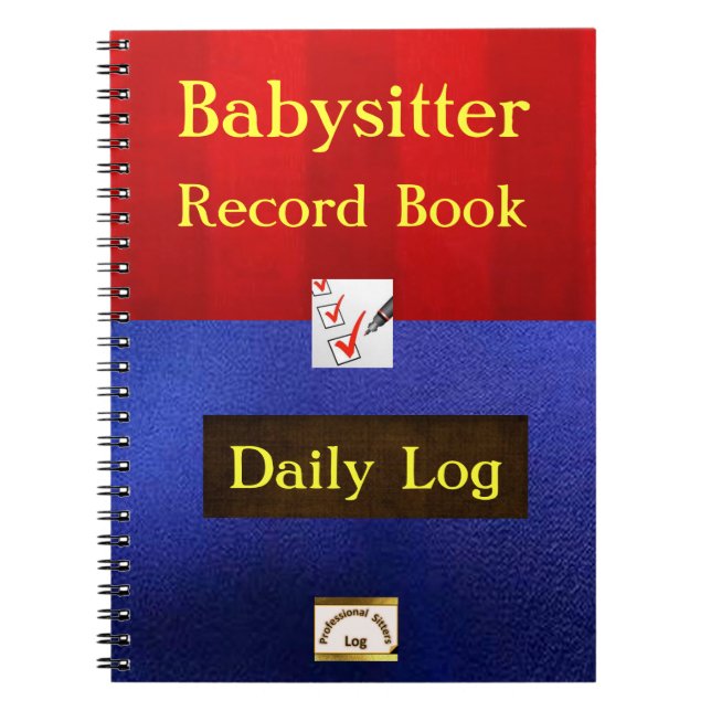 Babysitter Job Notebook (Front)