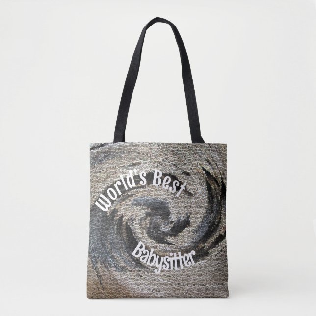 Babysitter Mosaic Gender Neutral Babysitting Tote Bag (Front)