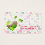 Babysitter Nanny Bubbles & Hearts Business Card Babysitter Nanny Bubbles & Hearts Business Card
