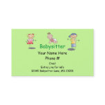 Babysitter Nanny Cartoon Stick Kids Boy Girl Baby Business Card Babysitter Nanny Cartoon Stick Kids Boy Girl Baby Business Card