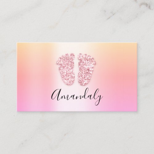 Babysitter Nanny Child Daycare Feet  Ombre Business Card