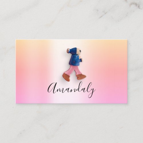 Babysitter Nanny Child Daycare Feet Pastels Cute Business Card