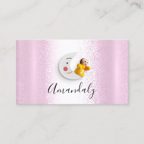 Babysitter Nanny Professional Child Daycare Pink Business Card
