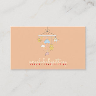 Babysitter Newborn Room Decor Hanging Toy Business Card
