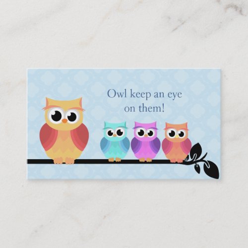 Babysitter Owl Business Cards