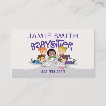 Babysitter Professional Business Card by wrkdesigns at Zazzle