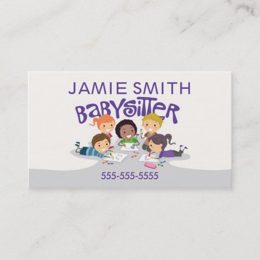 Customizable Babysitter Professional Business Card