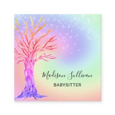 Babysitter Rainbow Colors Square Business Card Babysitter Rainbow Colors Square Business Card