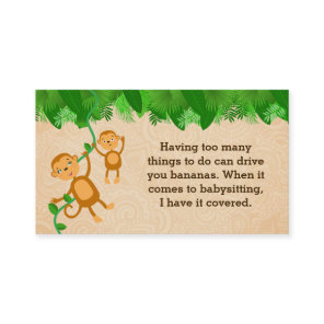 Babysitter Slogans Business Cards