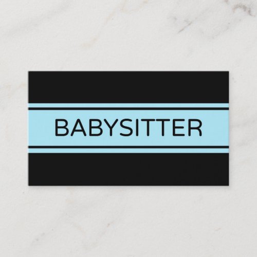 Babysitter Stripe Business Card
