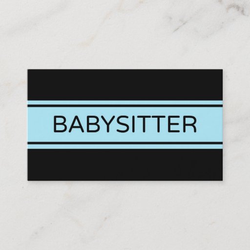 Customizable Babysitter Stripe Business Card