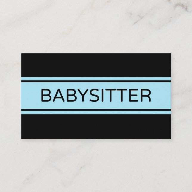Babysitter Stripe Business Card (Front)