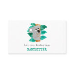 Babysitter Watercolor Koala Childcare Provider Business Card Babysitter Watercolor Koala Childcare Provider Business Card