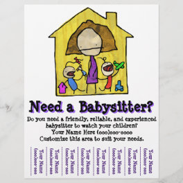 Babysitting. Babysitter. Child Care. Template Flyer