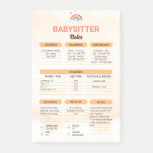 Babysitting Business Babysitter Information Note
