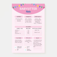 Babysitting Business | Babysitter Information Note
