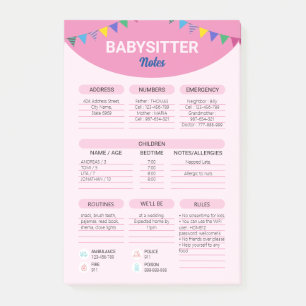 Babysitting Business   Babysitter Information Note