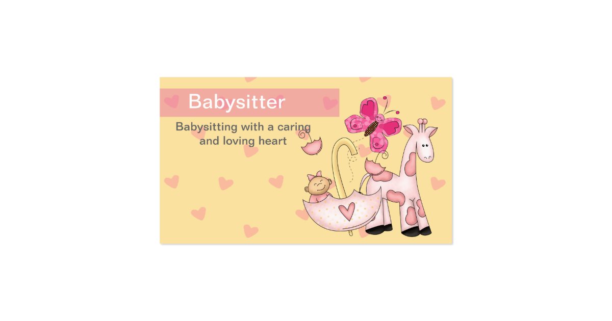 Babysitting Business Cards | Zazzle