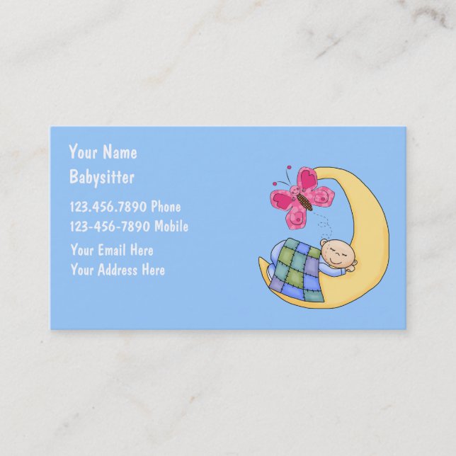 Babysitting Business Cards (Front)