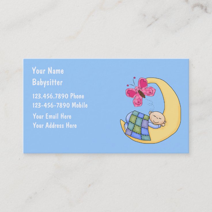 Babysitting Business Cards Zazzle