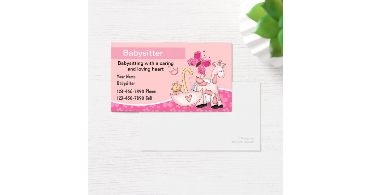 Babysitting Business Cards | Zazzle