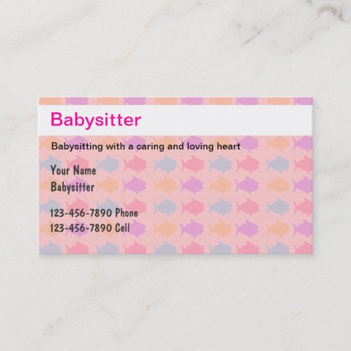 Babysitting Business Cards