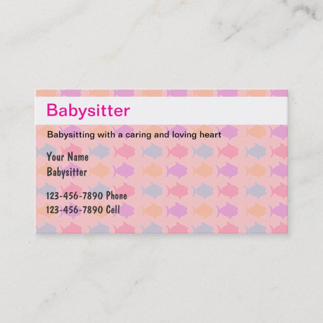 Babysitting Business Cards (Front)
