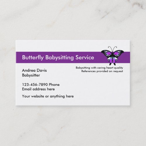 Babysitting Business Cards