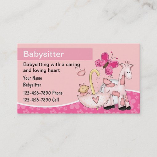 Babysitting Business Cards | Zazzle