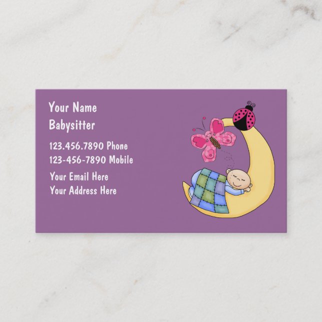 Babysitting Business Cards (Front)