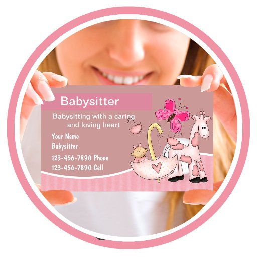 Customizable Babysitting Business Cards