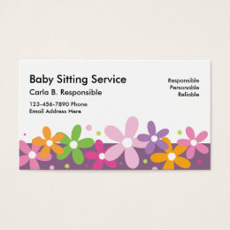 Babysitting Business Cards &amp; Templates | Zazzle