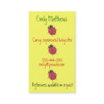 Babysitting business cards - little ladybugs Babysitting business cards - little ladybugs